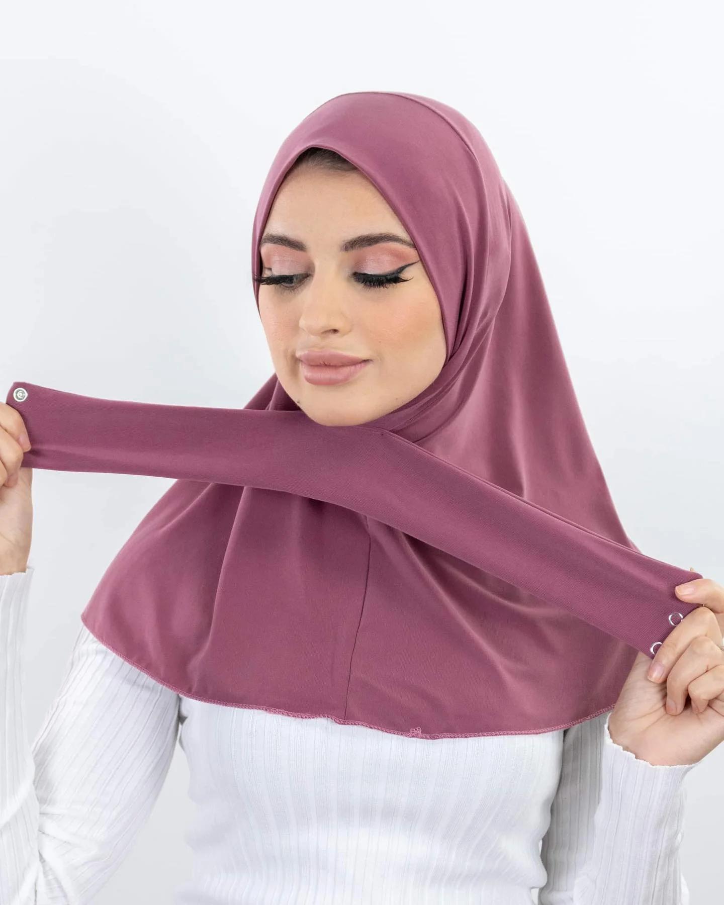 Prêt à porter couverture complète intérieure instantanée Hijab qualité supérieure Jersey écharpe ave