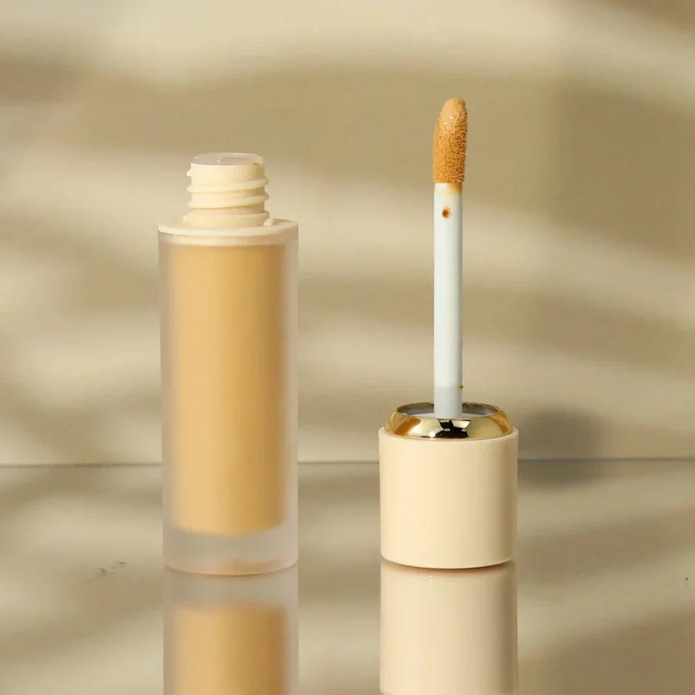 Correcteur liquide monochrome avec logo personnalisé, apprêt à tube rond, fond de teint éclaircissan