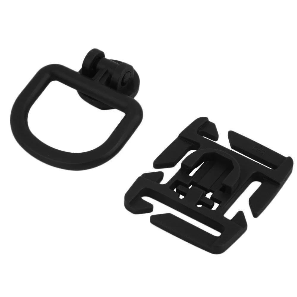 Clips d'anneau en D rotatif à 360 degrés, accessoires de sac tactique pour fixation de sangle MOLLE,