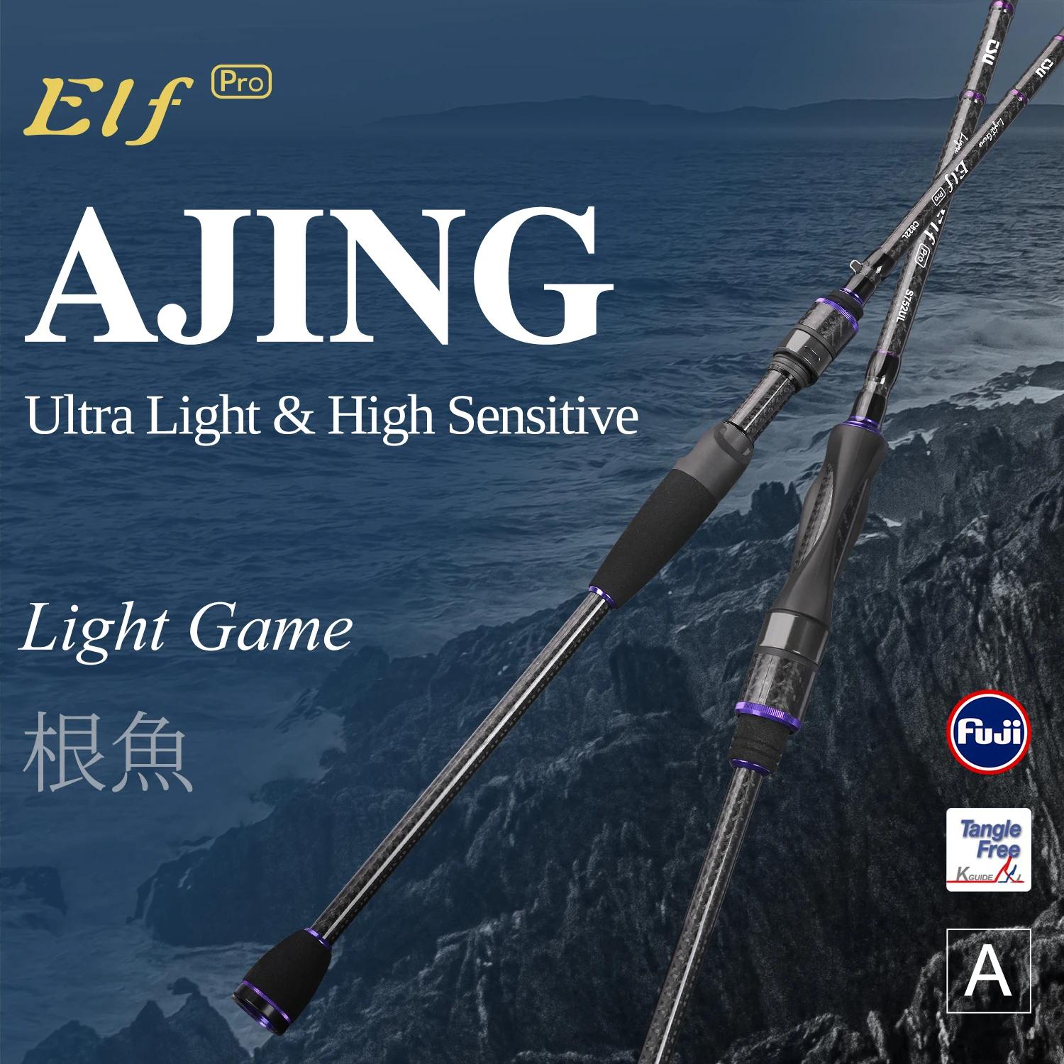 Canne à pêche TSURINOYA Ultralight AJING 2,49 m L Power Elf PRO S822L C822L pour la pêche au rockfis