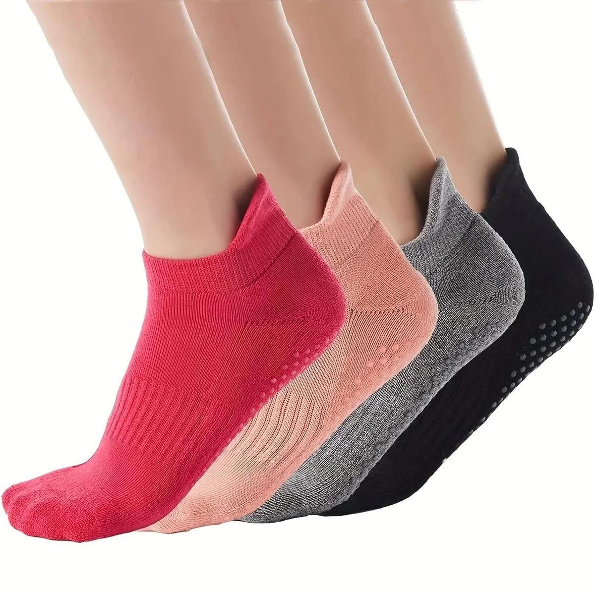 Chaussettes yoga antidérapantes femmes - Coton respirant fitness pilates danse