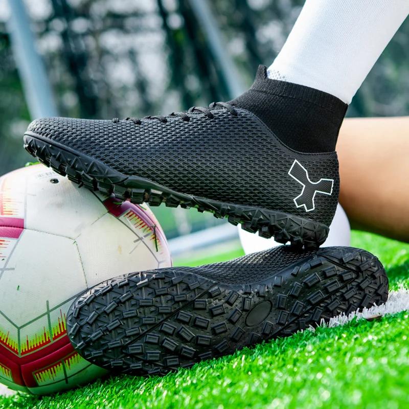 crampons de foot chaussures de football homme Chaussures de football unisexes pour hommes et enfants