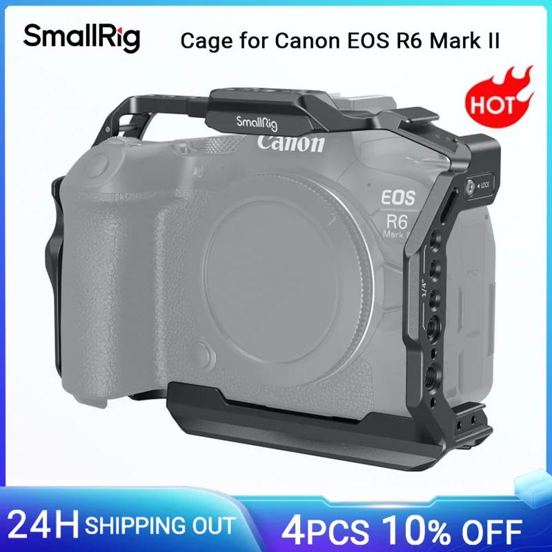 SmallRig – Cage de caméra R6 Mark II, pour Canon EOS R6 Mark II, avec doubles Rails NATO, plaque à d