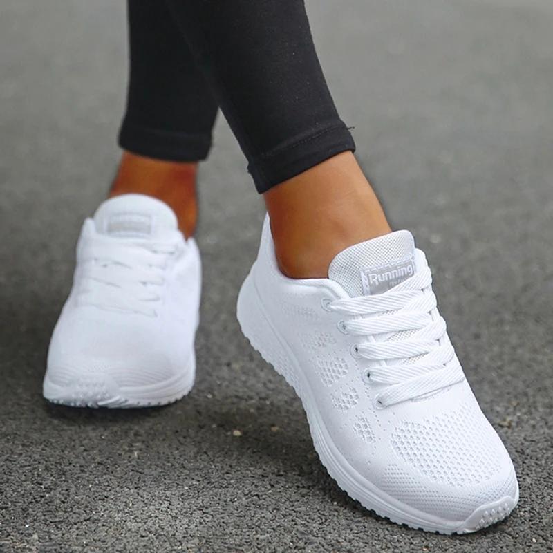 Baskets femme 2025 nouvelle mode baskets respirantes baskets confortables maille tissu à lacets chau