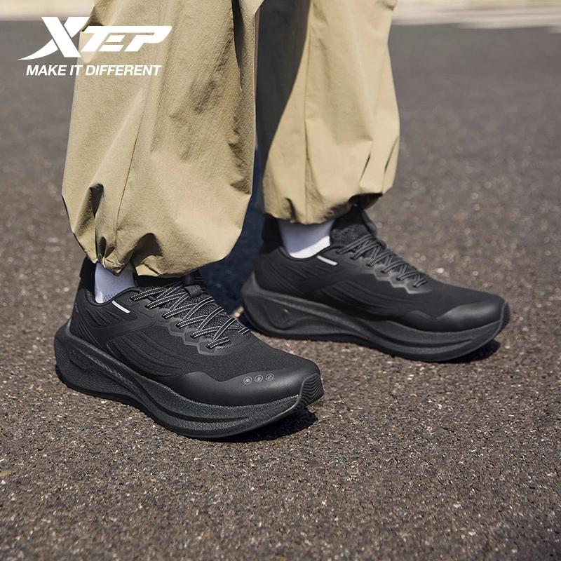 Xtep chaussures de course pour hommes 2025 hiver doux rebond plus fort Force propulsive amorti souti