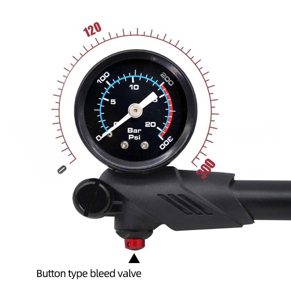 ThinkRider pompe à air de vélo Portable haute pression 300psi avec jauge pour fourche et Suspension