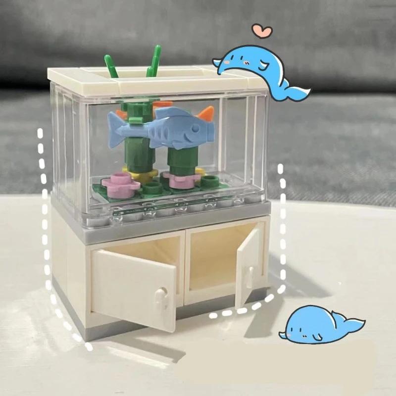 City Friends – blocs de construction d'aquarium MOC, jouets à assembler, poisson clown, tortue, léza