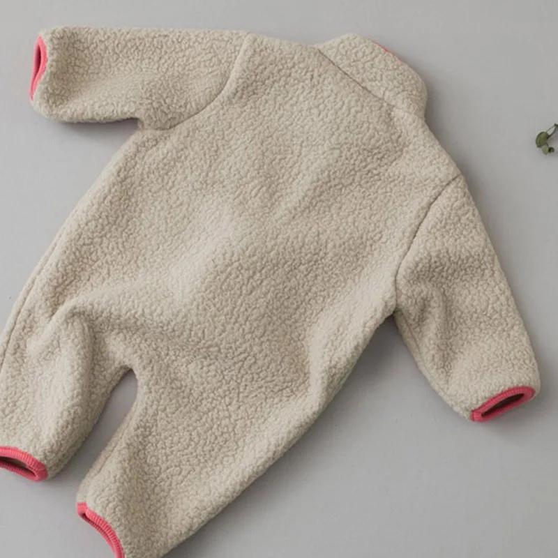 MILANCEL Combinaison pour nouveau-né printemps-automne, combinaison chaude en molleton d'agneau pour