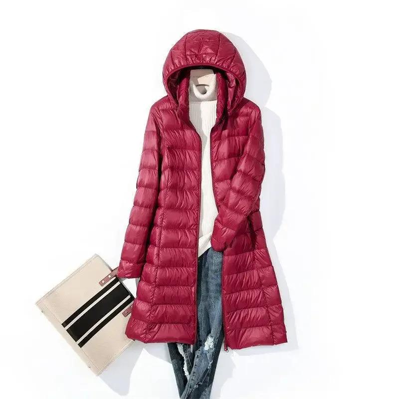 Grande taille 5XL 2024 nouveautés automne printemps femmes x-long blanc canard doudoune femme chapea