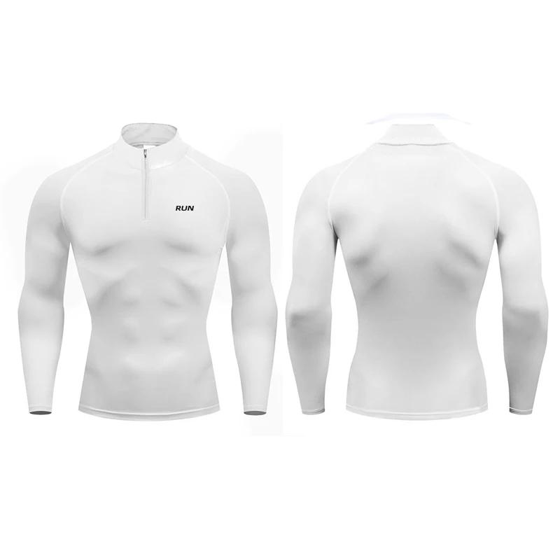 Polos de compression ajustés à séchage rapide pour l'automne, T-shirts de musculation à manches long