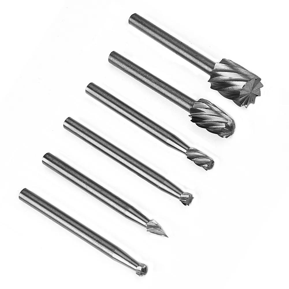 Mèches rotatives en carbure, fraise, outil rotatif, outils Dremel, sculpture sur bois et métal, 6 pi