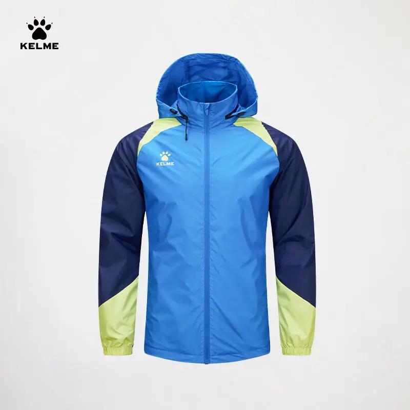 Veste coupe-vent KELME pour homme, veste de course, veste de sport pour entraînement de football, co