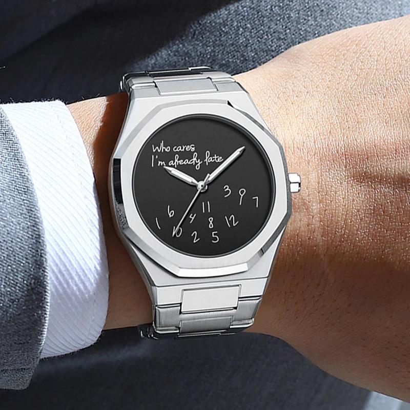 Mode luxueux exquis élégant montre pour hommes classique affaires décontracté arabe numérique bande