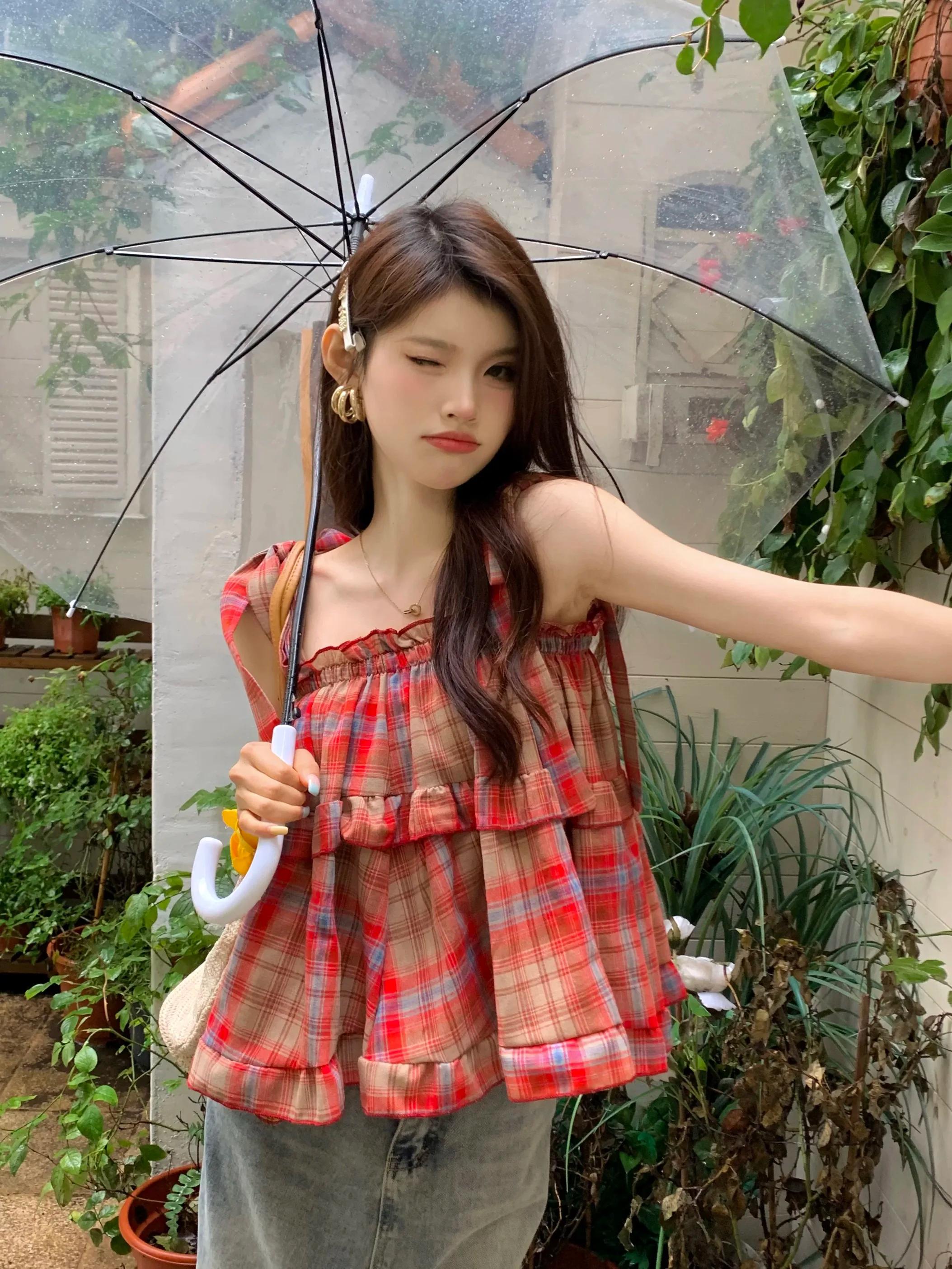 Y2K femmes chaudes été Acubi japon Vintage Gyaru réservoirs et Camis à lacets vert haut court à carr
