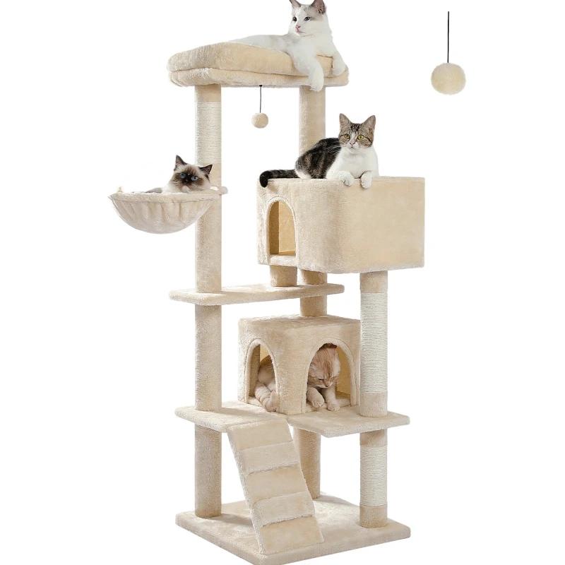 Arbre à Chat pour Grands Chats Adultes avec Super Grand Perchoir Supérieur, Tour pour Grands Chats a