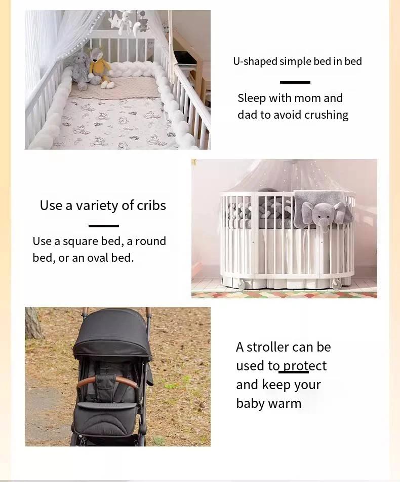 natte lit bebe Pare-chocs pour lit de bébé 2M 3M, protection Cpull, ensemble de coussins de lit mobi