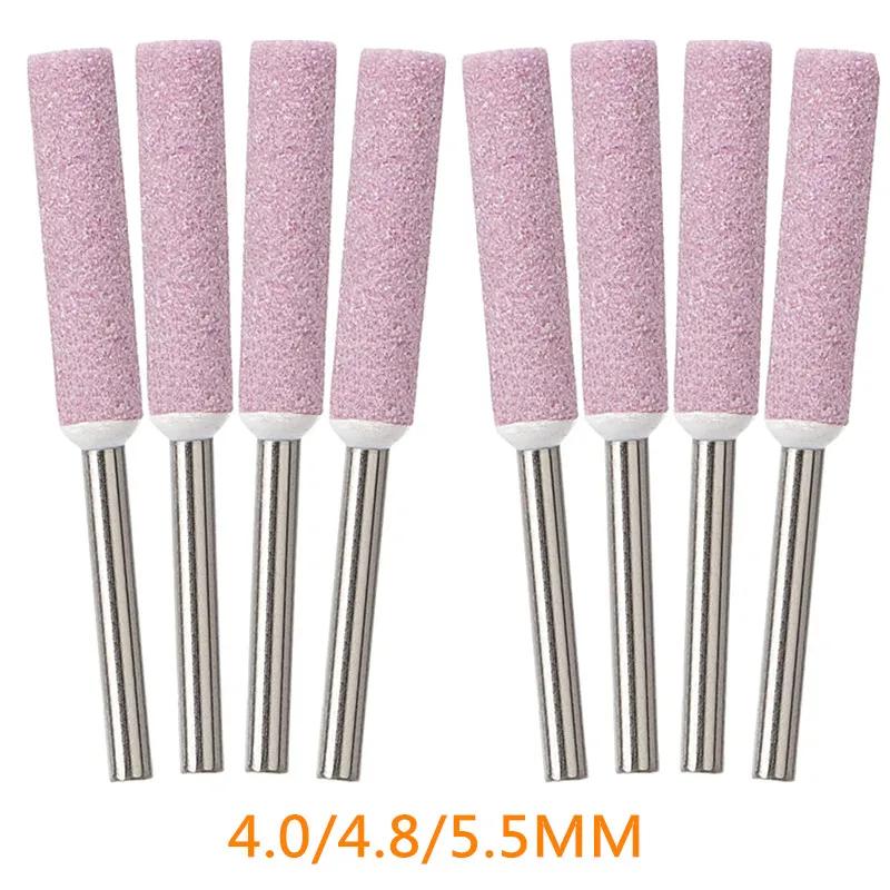 Affûteur de scie à chaîne en céramique, 8 pièces, lime en pierre 4mm 4.8mm 5.5mm, affûtage de scie à