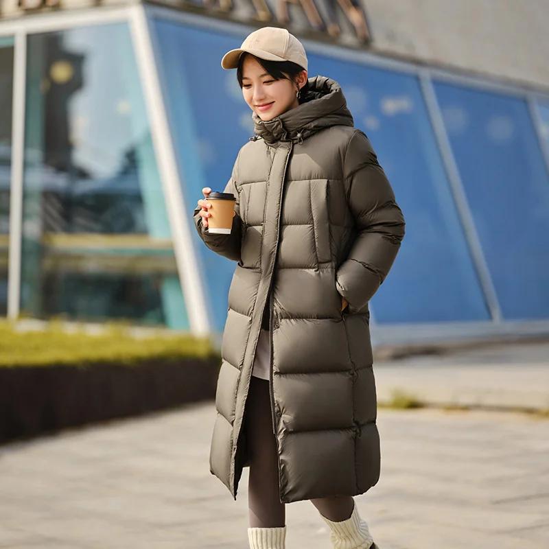 Doudoune longue imperméable pour femme Semir, nouvelle collection hiver 2025, manteau ample à capuch