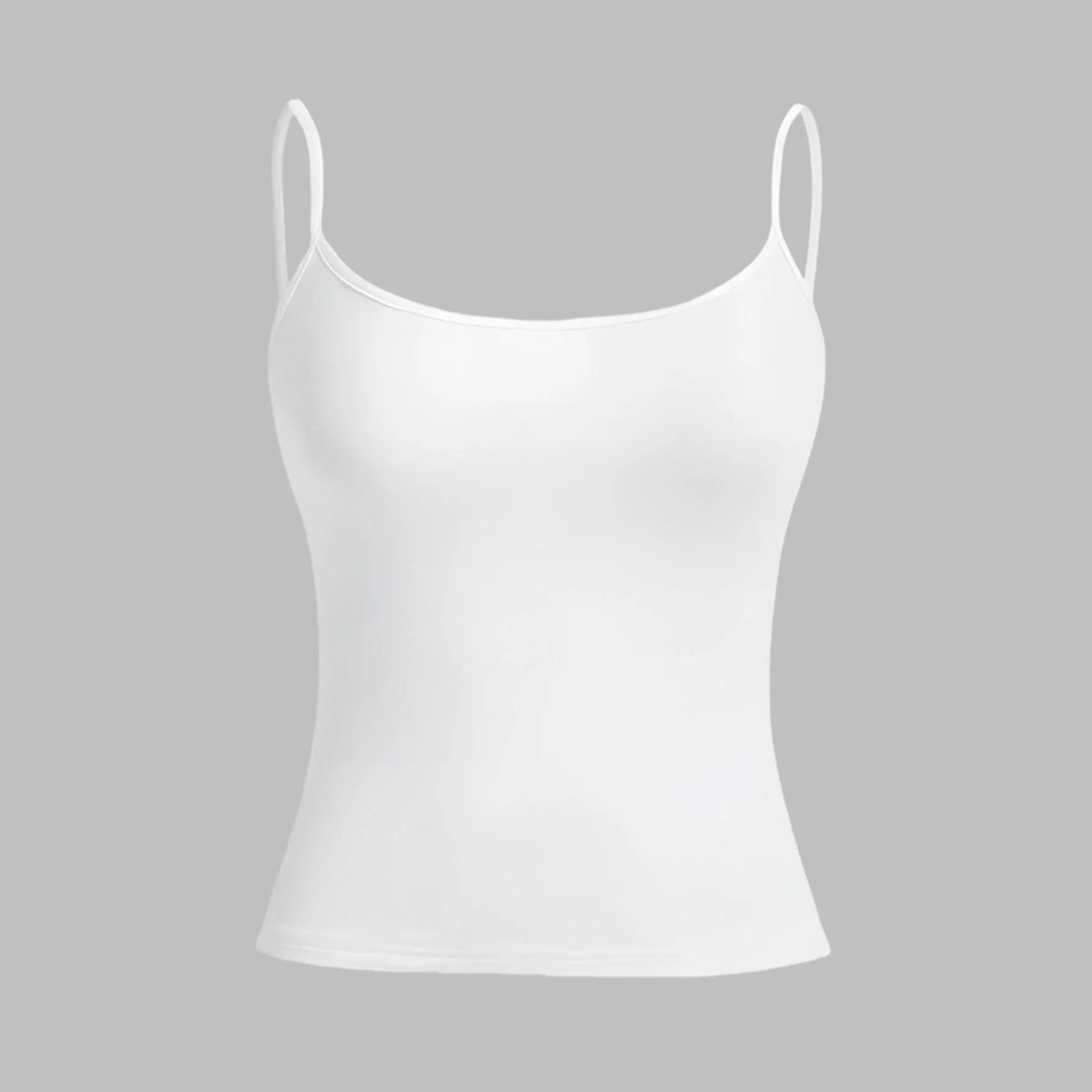 Débardeur à bretelles pour femmes, haut Slim pour mode d'été, polyvalent, décontracté, respirant, ti