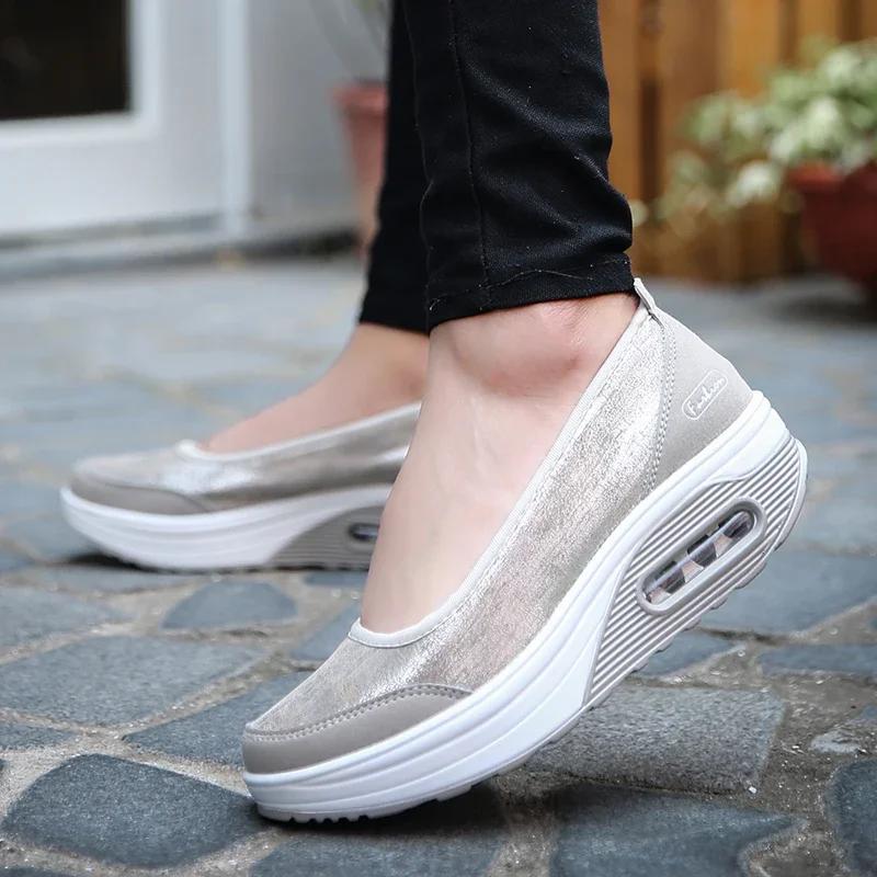 Mocassins femmes 2025 - Baskets décontractées sans lacets pour extérieur en grande taille