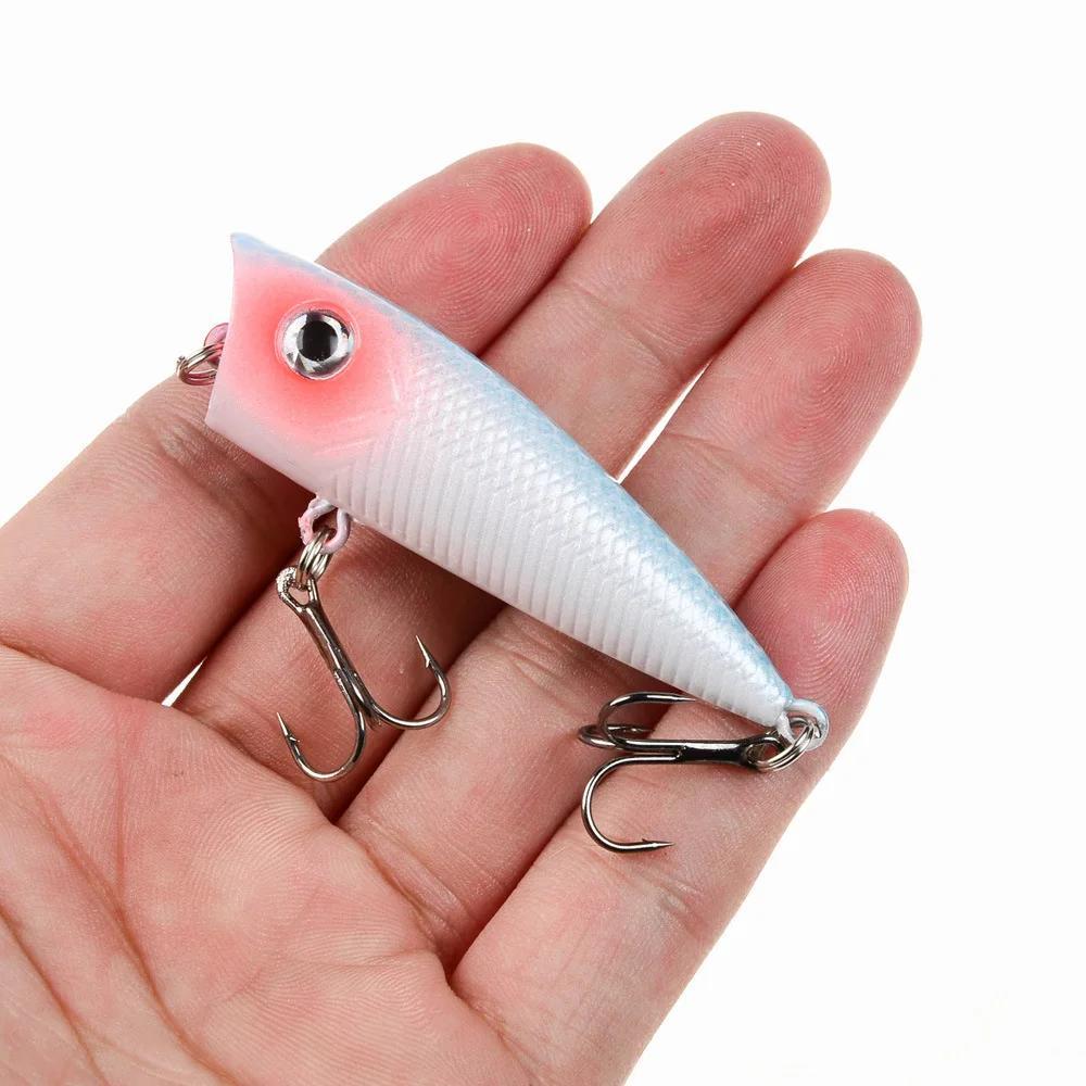 1pc Popper leurre de pêche 6 cm/6.5g appât dur artificiel Topwater bar truite brochet Wobbler matéri