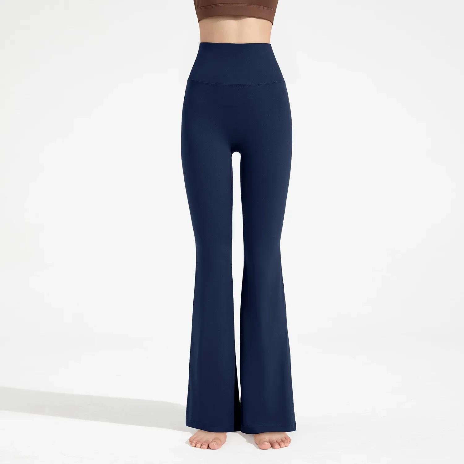 Leggings de yoga et de Pilates pour femme, taille haute, évasés, sans couture, effet push-up, couleu
