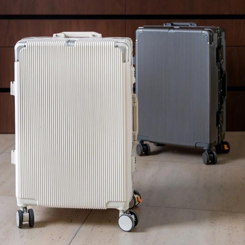 Valise à main 16 "/20" pour femmes, boîtier de chariot de voyage avec cadre en aluminium, verrouilla