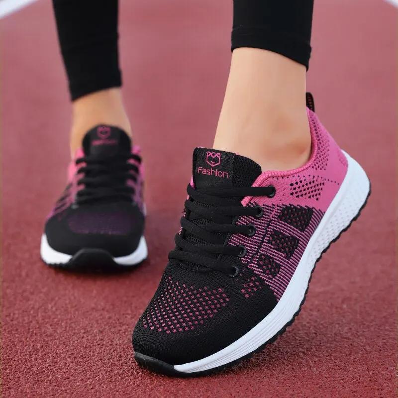 Chaussures de course légères femmes sneakers confortables jogging tennis sport