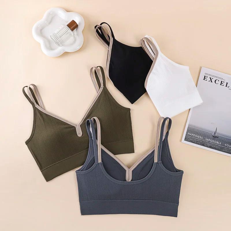 Soutien-gorge sport femme sans coutures - Brassière yoga anti-transpiration push-up pour fitness