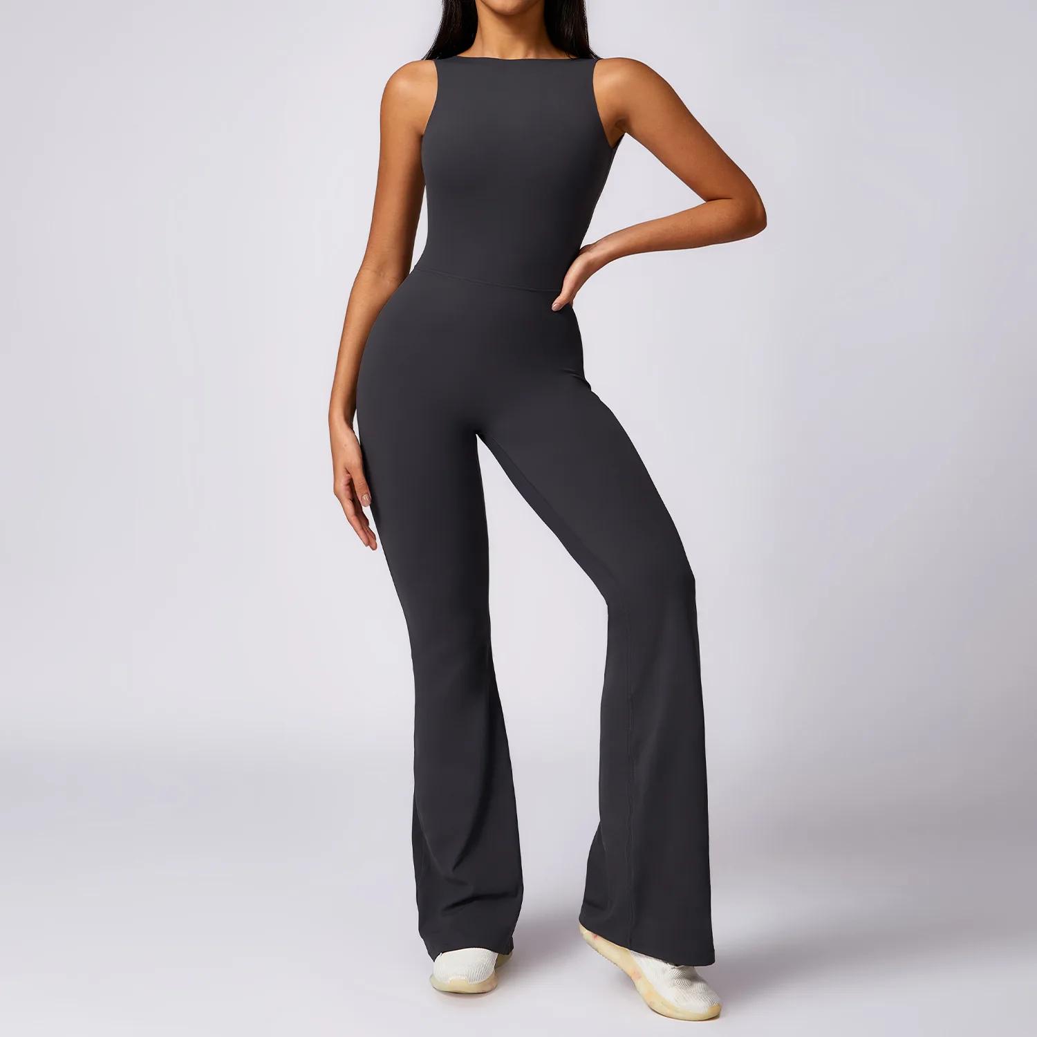 Ensemble yoga femme une pièce - Combinaison fitness legging body nouveau sport été
