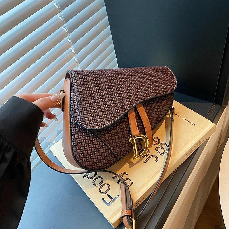 Sac à main en cuir de luxe pour femme, élégant et classique, sac à bandoulière de créateur, sac four