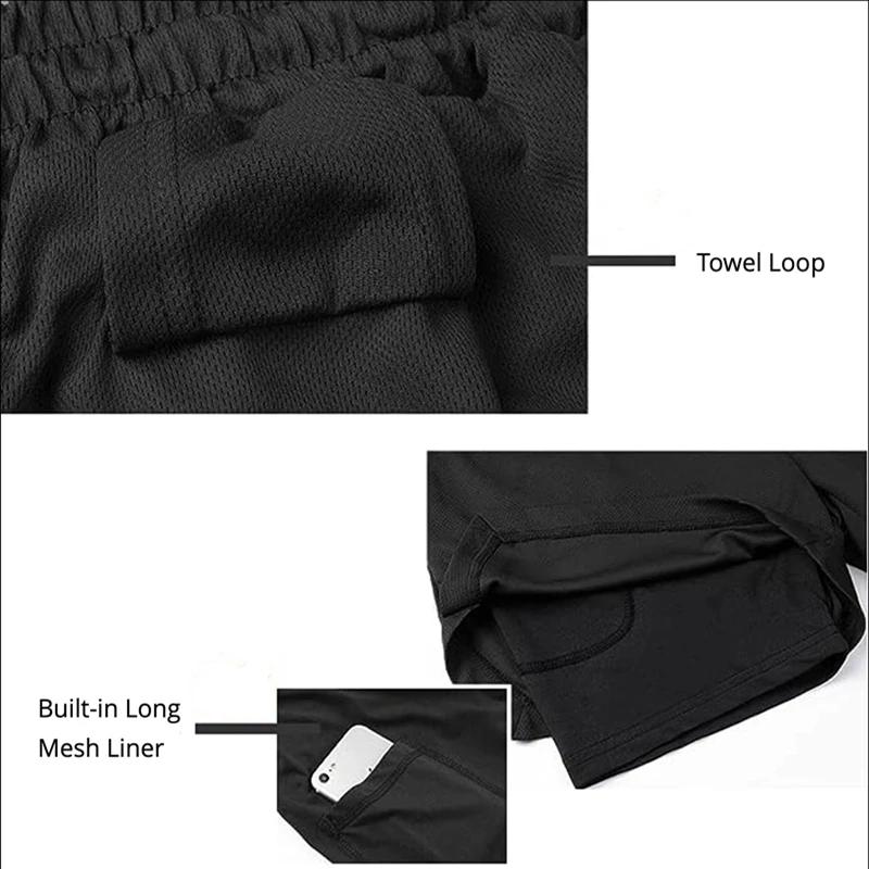 Short multi-poches pour hommes, short de Fitness, décontracté, sport de plage, doublé, slim, Style q