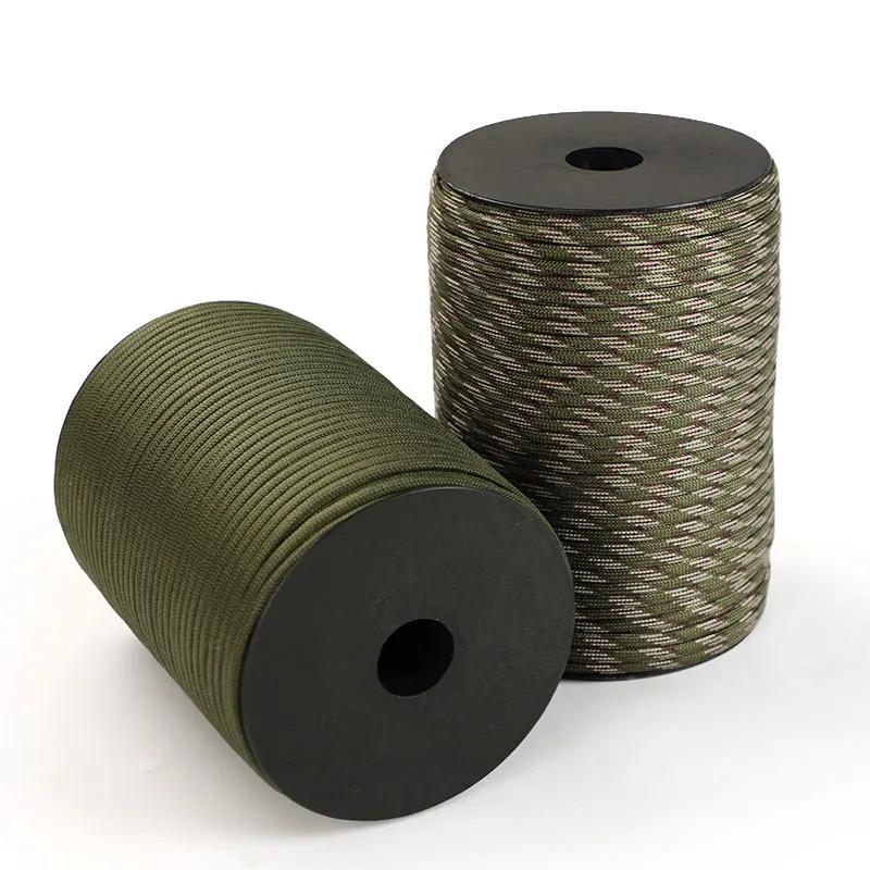 Corde paracorde à 9 cœurs, Standard militaire 100/50M 550, 4mm, cordon de Parachute extérieur, parap