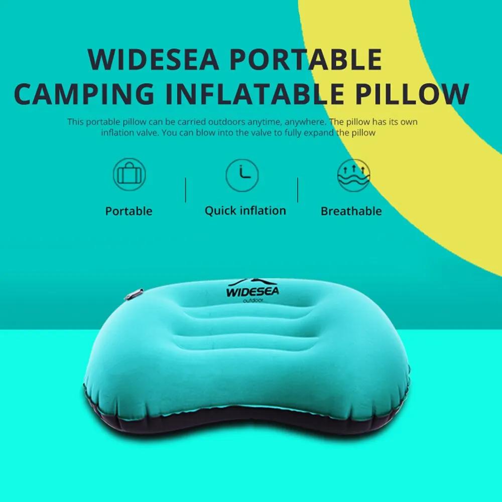 Widesea – oreiller gonflable Portable, équipement de Camping, coussin d'air pliable et compressible,