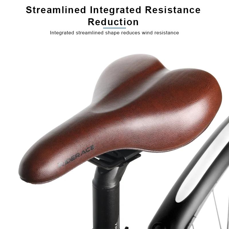 Selle de vélo Vintage confortable épaissir doux Absorption des chocs siège de vélo en cuir PU éponge