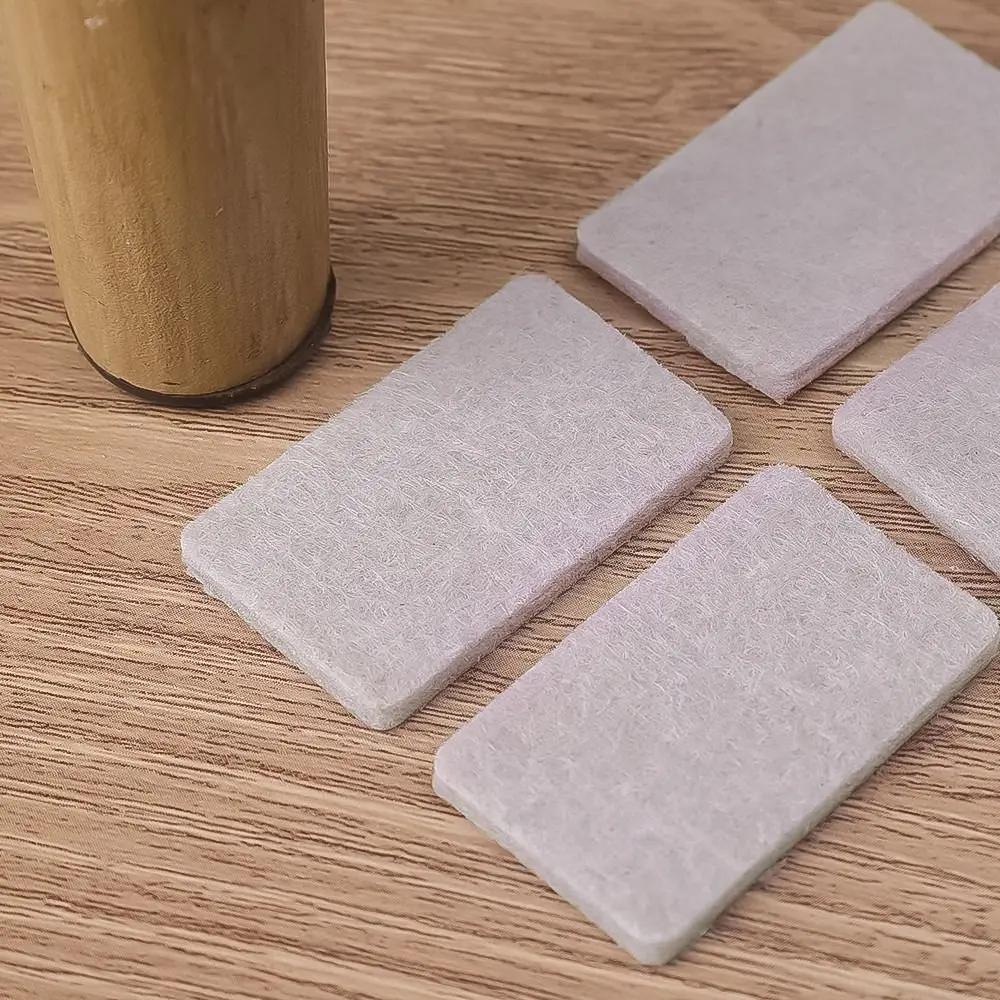 Coussinets de pieds de chaise en feutre, protection de sol, auto-adhésifs pour meubles, rectangulair