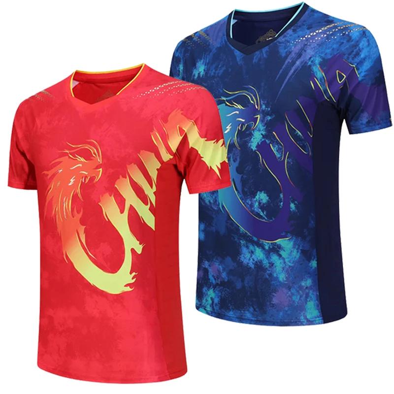 Chine Dragon équipe chemises de Tennis de Table shorts pour hommes femmes tennis ping-pong t-shirt m