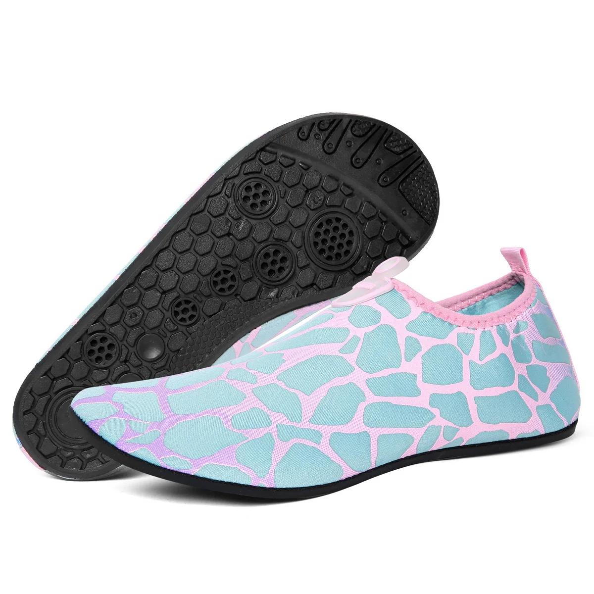 Chaussures d'eau à séchage rapide, semelle en caoutchouc, chaussures de plongée unisexes, chaussette