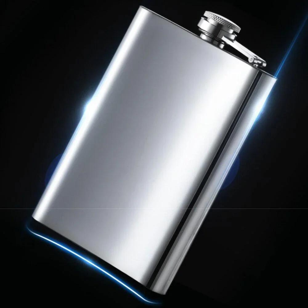 Flacon de hanche Portable en acier inoxydable de 8oz, 1 pièce, Flagon, Pot à whisky, vin, couvercle