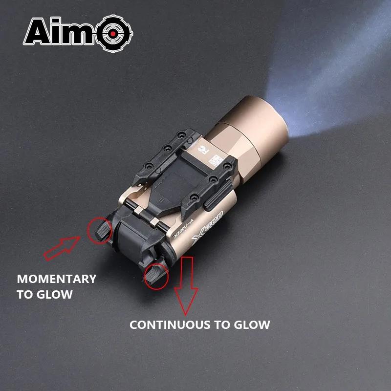 Lampe torche de chasse 600 Lumens X300U X300, lumière LED blanche pour pistolet, compatible avec rai