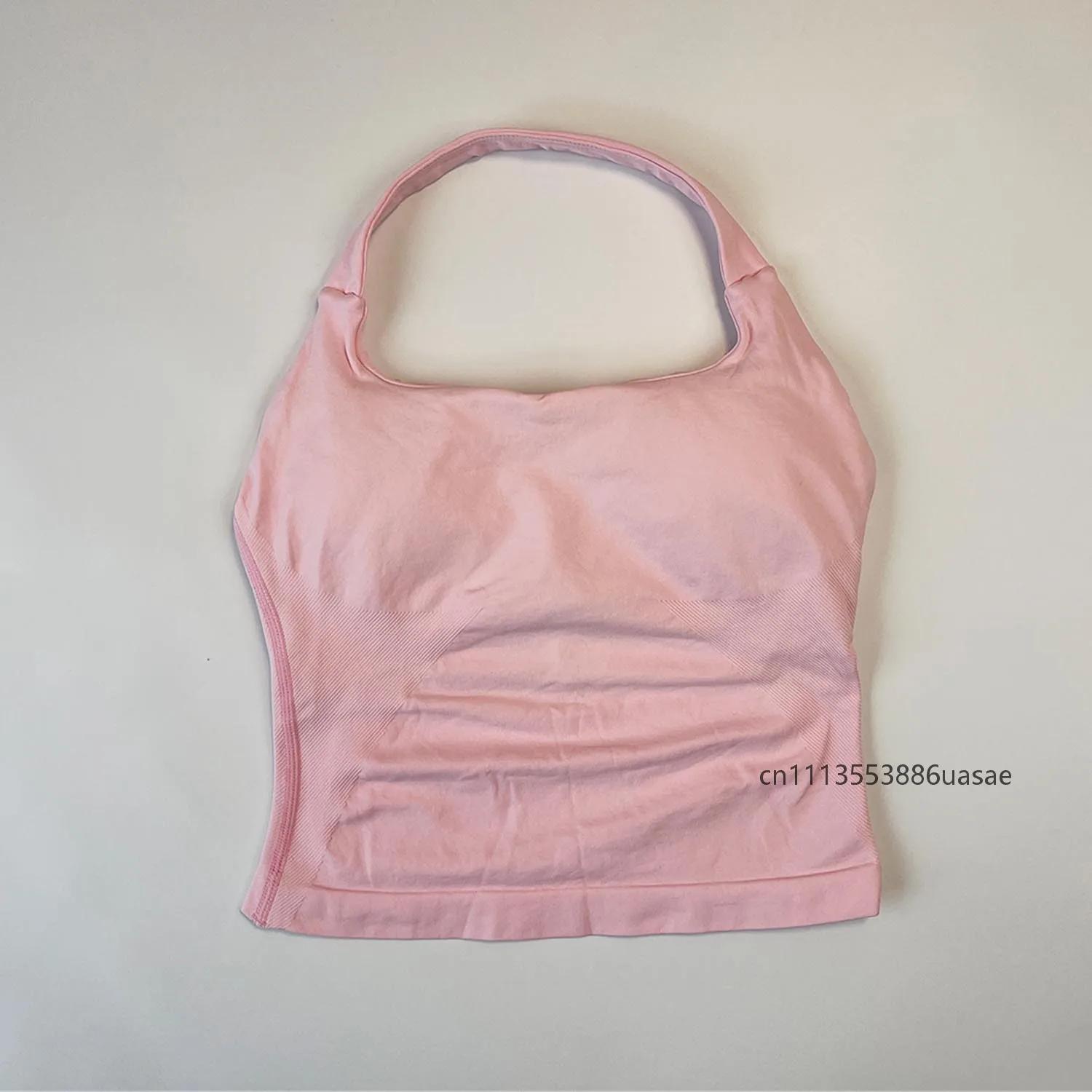 Impact Halter Top pour femme, soutien-gorge de sport push-up à larges bretelles, débardeur de yoga d