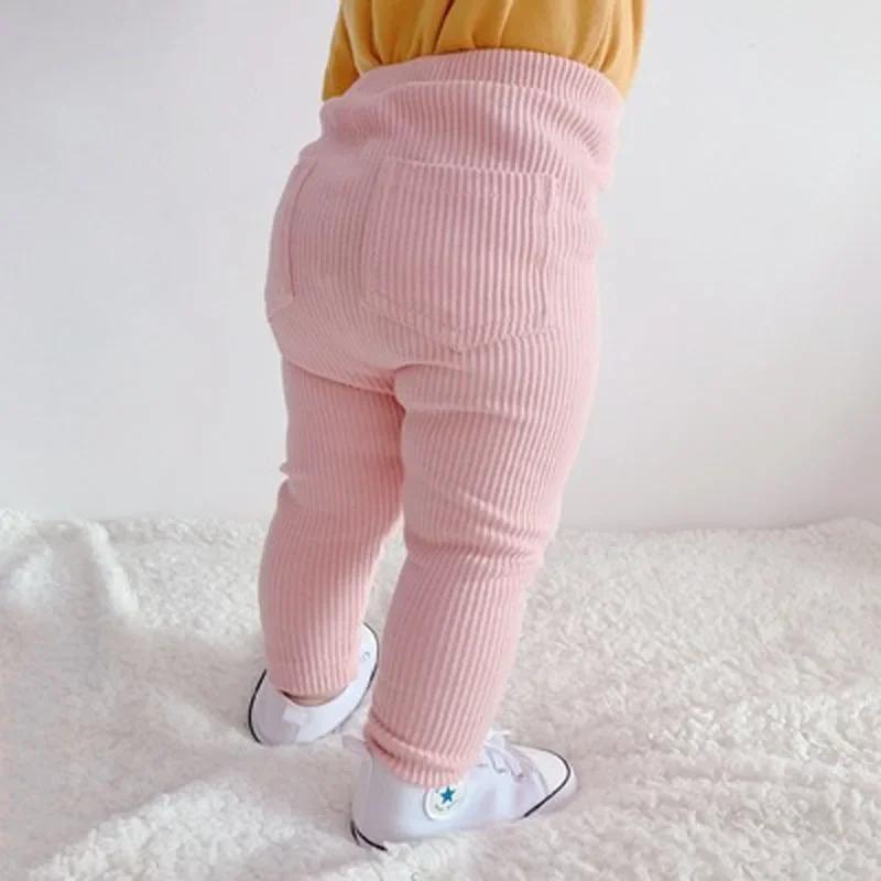 Pantalons pour bébés filles et garçons, taille haute, en coton, grand PP, Leggings, vêtements pour e