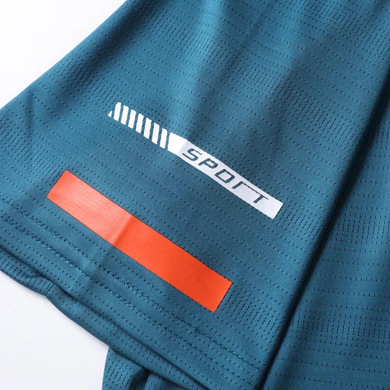 CHRLCK hommes course séchage rapide T-shirts respirant randonnée pêche T-shirts élasticité douce Spo