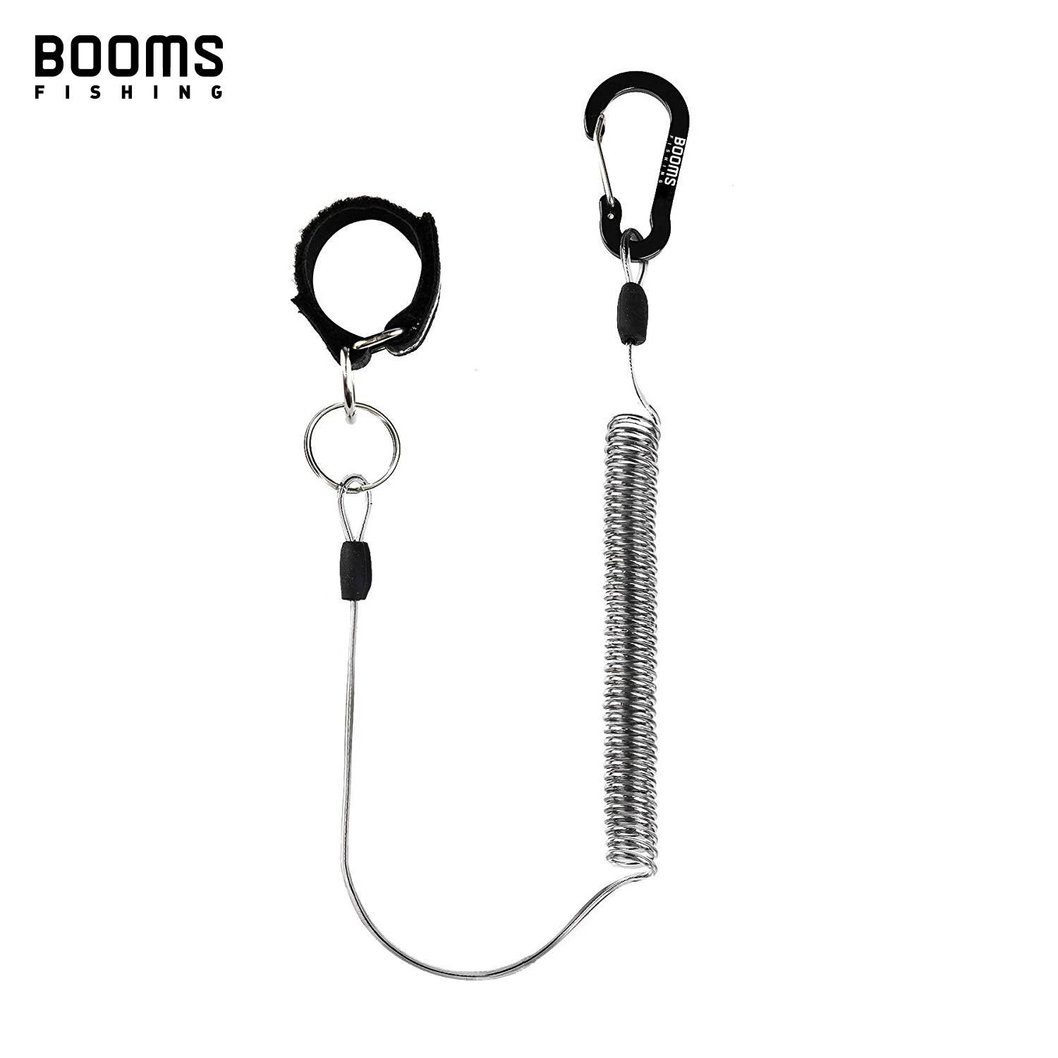 Booms Fishing T01 2M lanières enroulées mousqueton avec sangles de canne pour canne à pêche et filet