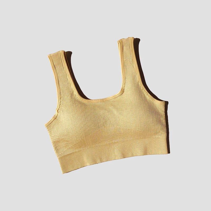 Soutien-gorge sport sans coutures pour femmes - Lingerie fitness yoga rembourrée push-up