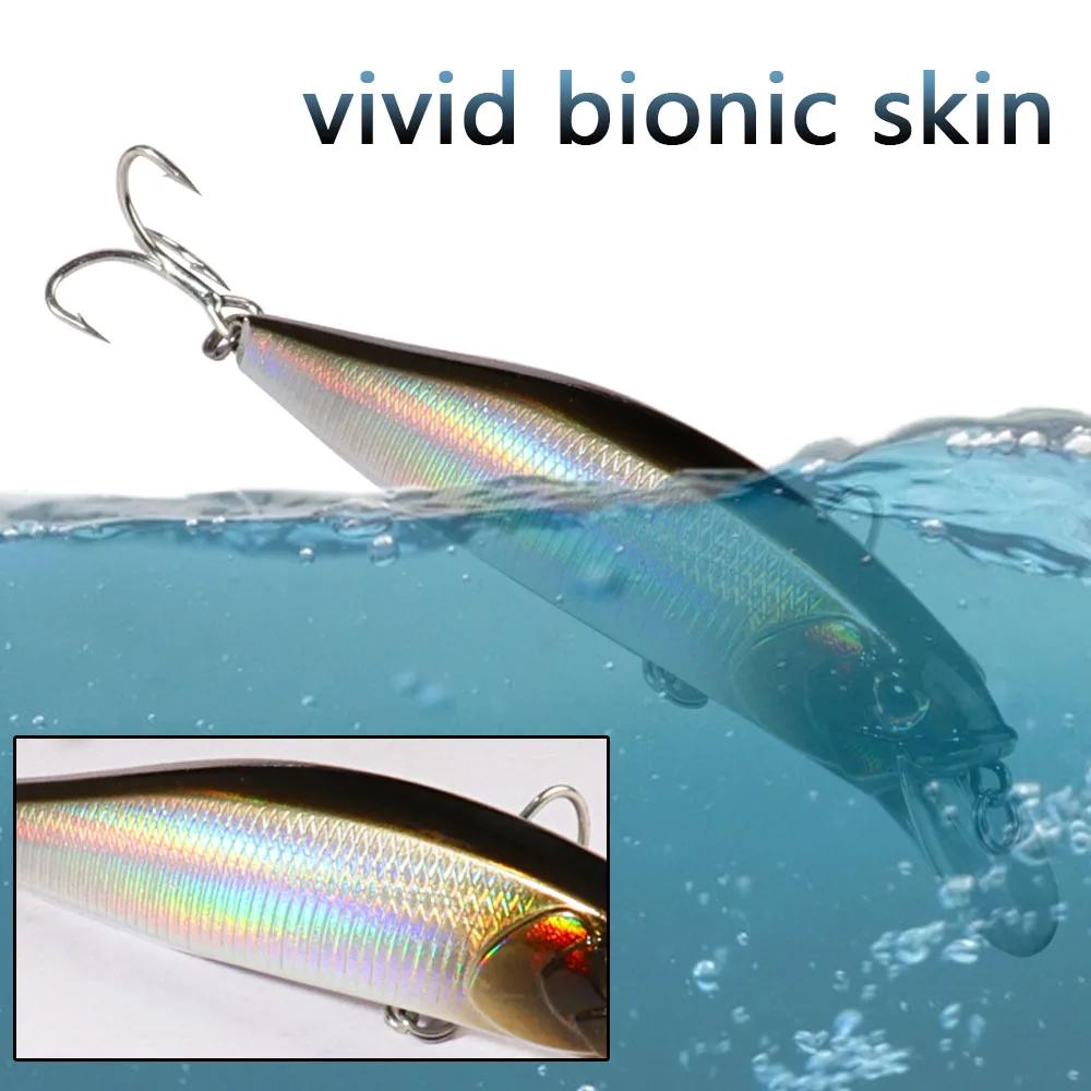 Minnow coulant 19g flottant 15g leurre de pêche appât dur triple crochets Swimbait Pesca attirail Wo