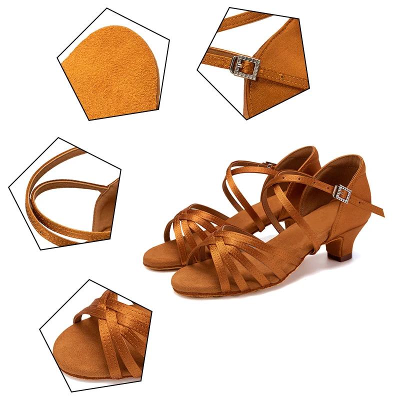 Chaussures de danse latine pour filles femmes dames salle de bal moderne Tango Salsa danse Performan