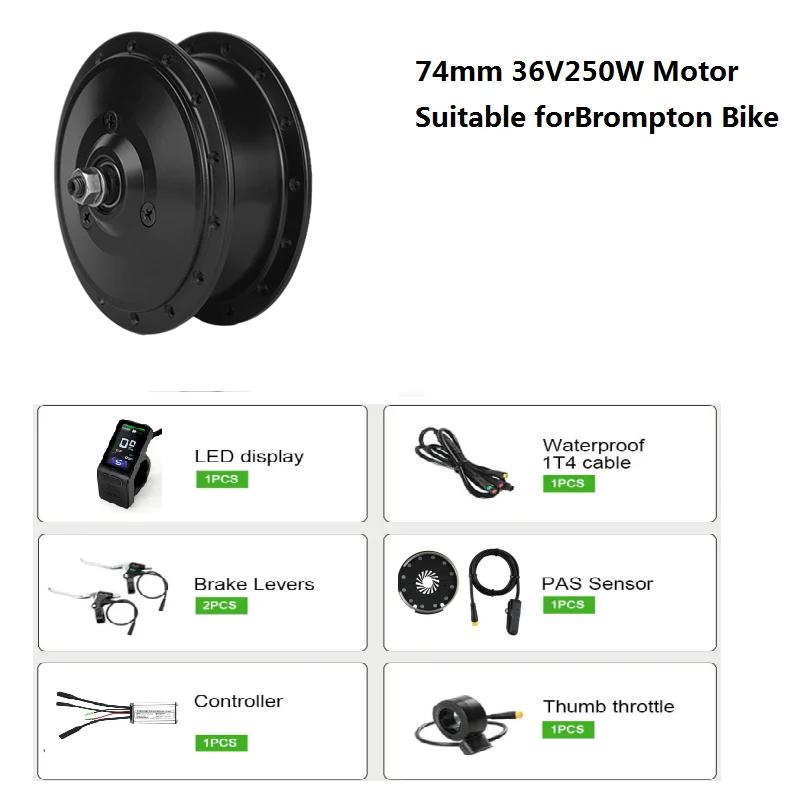 Brompton – Kits de Conversion de vélo électrique, kit de moteur de vélo électrique, batterie 74MM, K