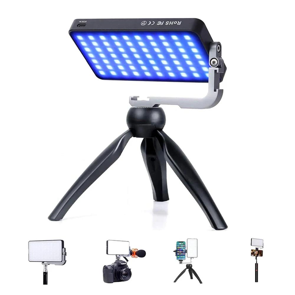 Lumière vidéo de photographie Pixel RGB, lampe de remplissage LED Ultra mince et Rechargeable pour p