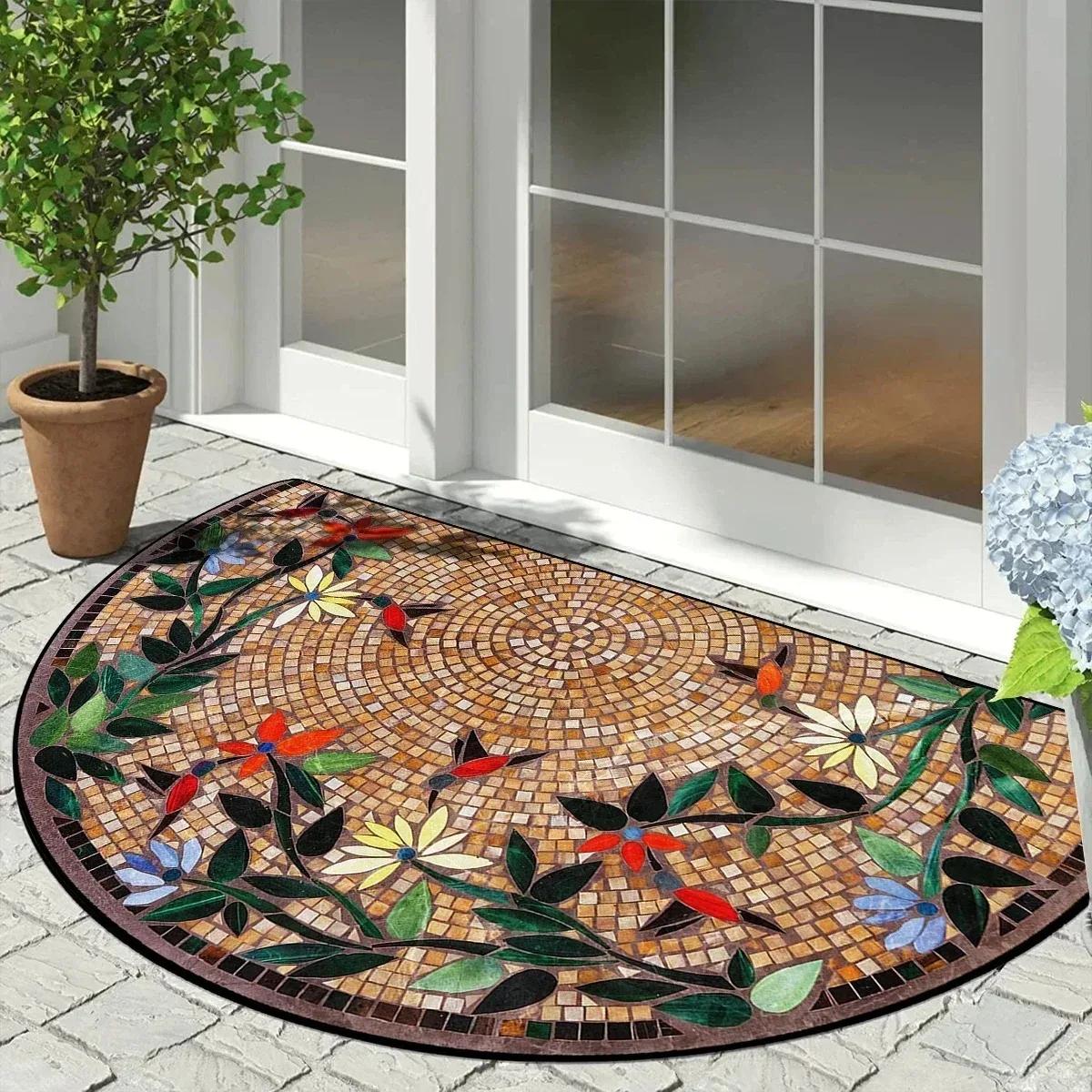 Tapis d'entrée, paillasson de porte d'entrée, tapis décoratifs de jardin extérieur, paillassons de b